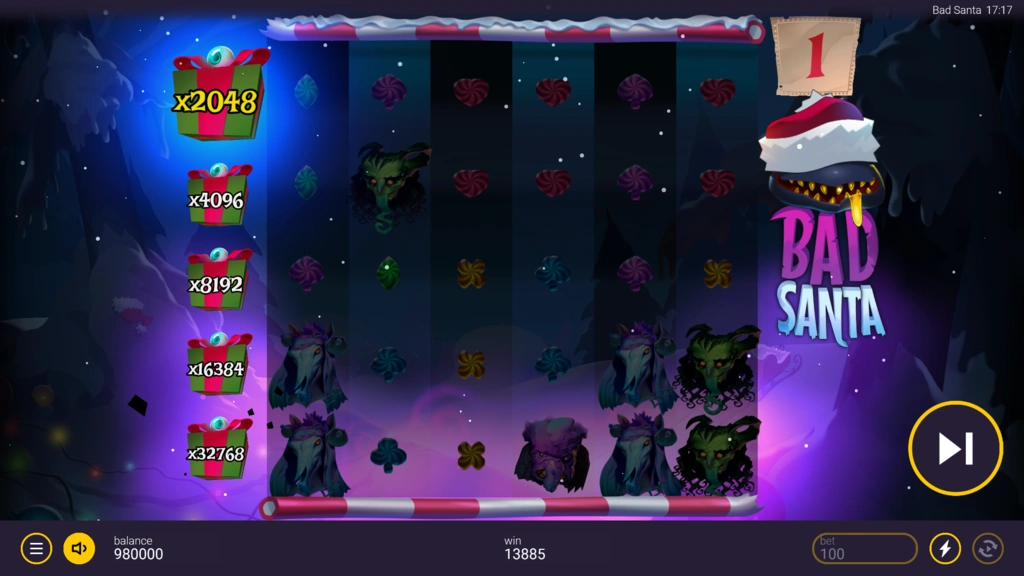 Bad Santa - Persisten Multiplier in Free Spins